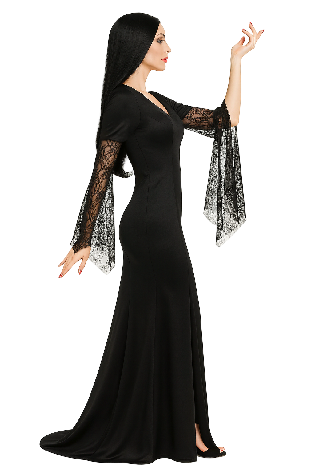 Karnevil Gothic Mistress Costume Side Angle